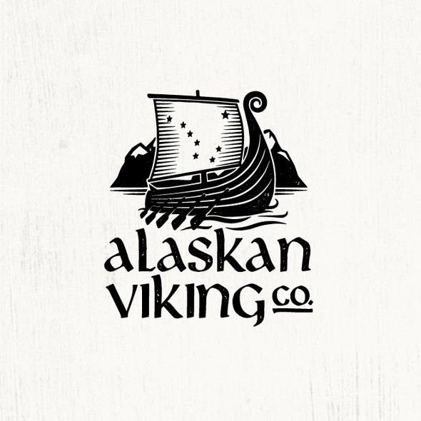 Alaska logo with the title 'Logo for Alaskan Viking'