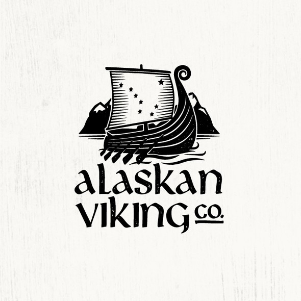 Alaska design with the title 'Logo for Alaskan Viking'