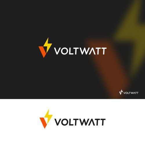 Volt design with the title 'modern letter V and bolt logo'