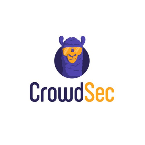 Purple brand with the title 'Logo Design for CrowdSec'