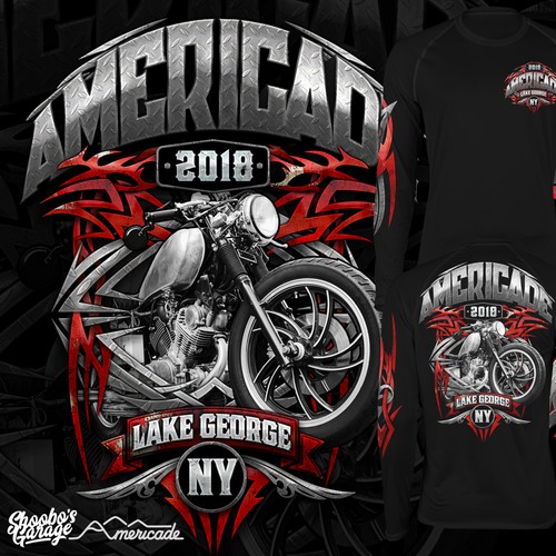 Automotive t-shirt with the title 'Americade'