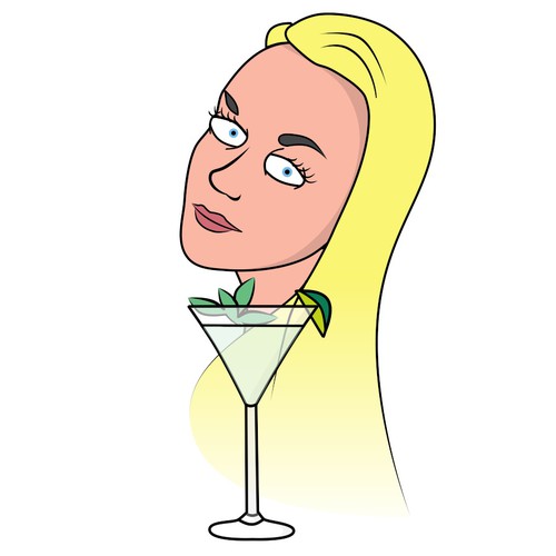 Caricature artwork with the title 'Cartoon Caricature'