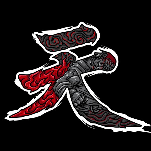 Video game design with the title 'Kanji T-Shirt'