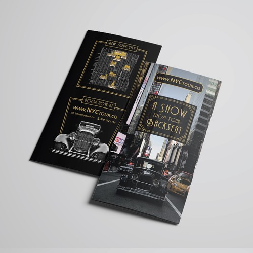 Heritage design with the title 'High End Brochure for New York City Tour'
