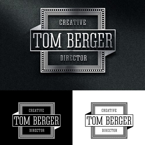 Metallic design with the title 'Create an epic logo for a Creative Director'