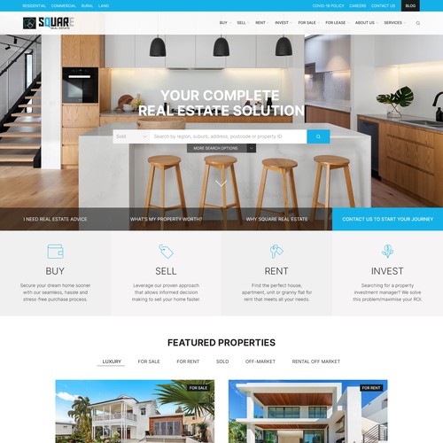 Premium website with the title 'Premium Web Design for Real Estate Website'