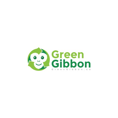 Recycling logo with the title 'Green Gibbon'