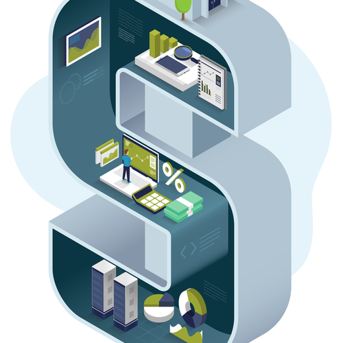 Currency design with the title 'Infographic for Iridium'