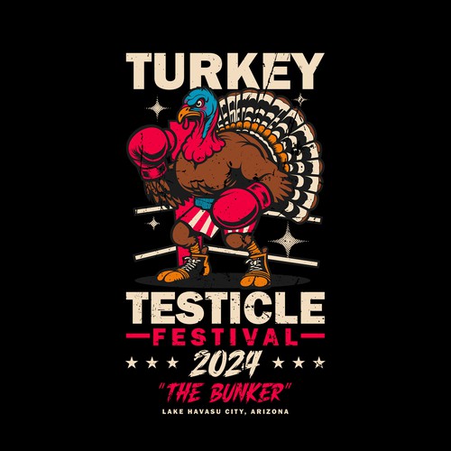 Bar t-shirt with the title 'TURKEY TESTICLE FESTIVAL 2024'