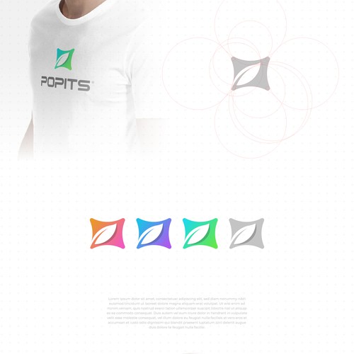 Fibonacci design with the title 'POPITS'