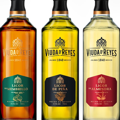 Package label with the title 'Liqueur Label Design from Premium Tequila manufacturer'