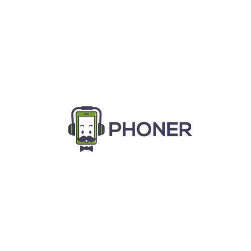 Phone logo with the title 'phone accesories retail shop'