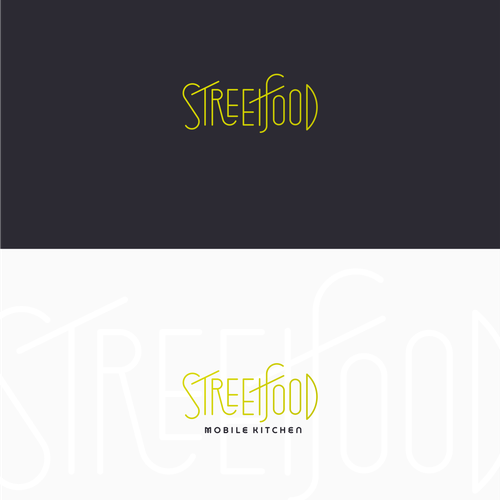 Food truck design with the title 'Street Food'
