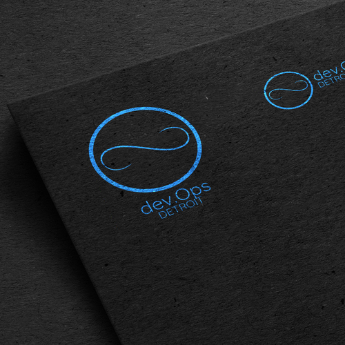 Infinite logo with the title 'Minimal logo for devOps'