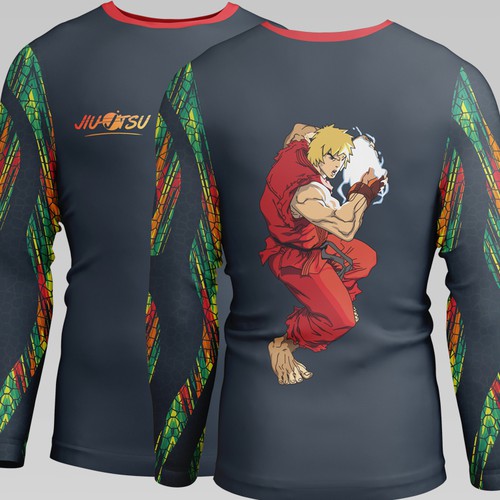Jiu-jitsu design with the title 'BJJ Rashguard'