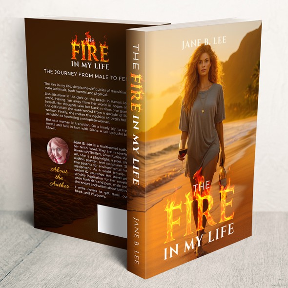 Beach book cover with the title 'The Fire in My Life'