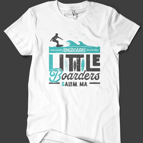 Board design with the title 'Little Boarders t-shirt design'