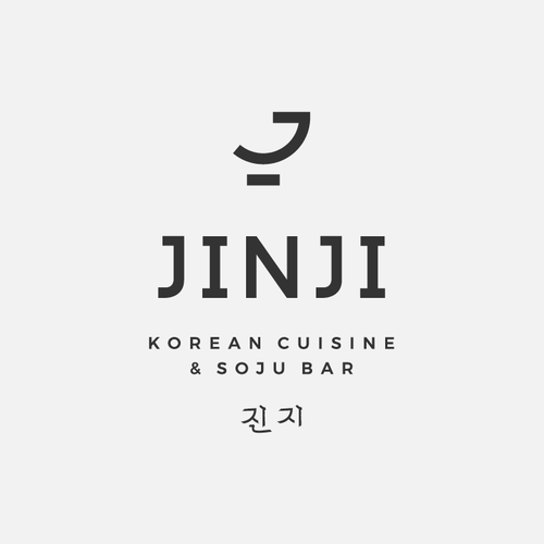 Korea logo with the title 'JINJI Korean Cuisine & Soju Bar'
