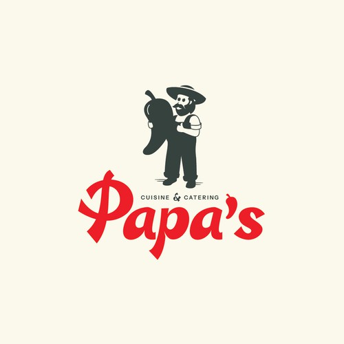 Cuisine design with the title 'Brandmark for puerto rico catering company'