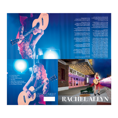 Curtain design with the title 'alt layout design for 4-panel digipak'