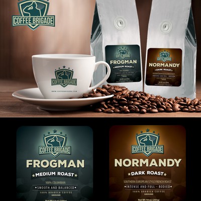 Labels Design for Coffee Brigade