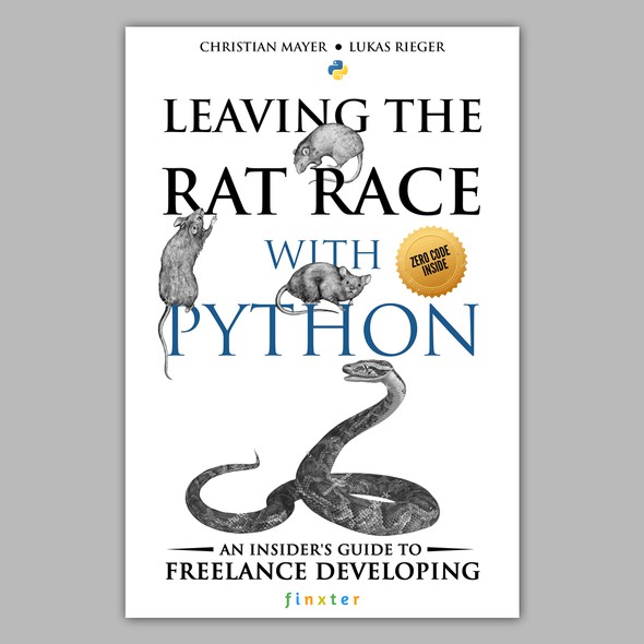 Python design with the title 'The Cover of Book About "Freelance Developing"?'
