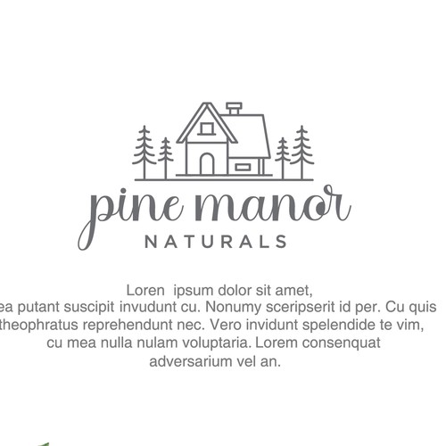 Soap logo with the title 'pine manor natural'