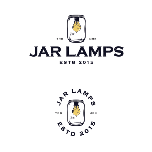 Glass bottle design with the title 'Jar Lamps'