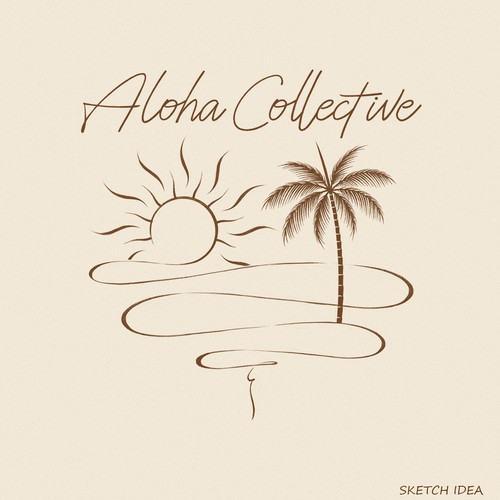 Aloha design with the title 'Modern, sleek hawaii style sleep shirts'