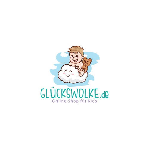 Childish logo with the title 'Glückswolke Logo '