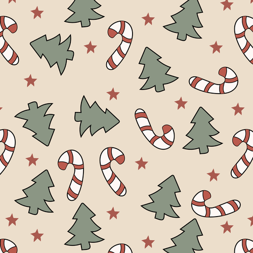 Christmas illustration with the title 'Pattern Navideño'