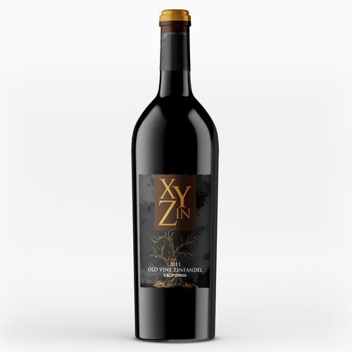 California label with the title 'Old Vine Zinfandel Wine Label'