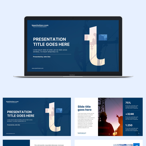 Electricity design with the title 'Powerpoint Template for tpanholzer'