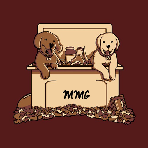 Cute animal design with the title 'MMG Merchandise'