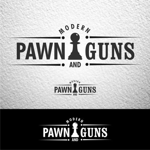 Pawn logo with the title 'Logo for Gun and Pawn shop'
