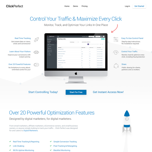 Software website with the title 'Modern Saas Sales Pages / Minisite / Landing Page '