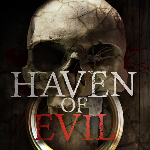 Spooky design with the title 'Haven of Evil horror book cover'
