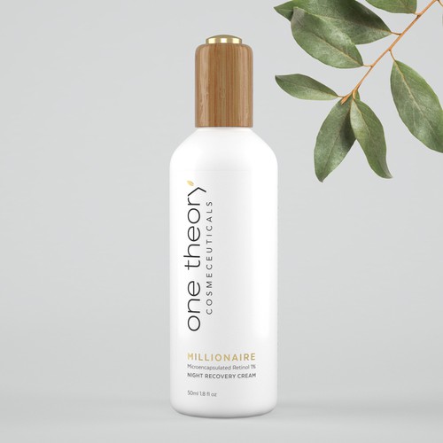 Serum packaging with the title 'Label concept '