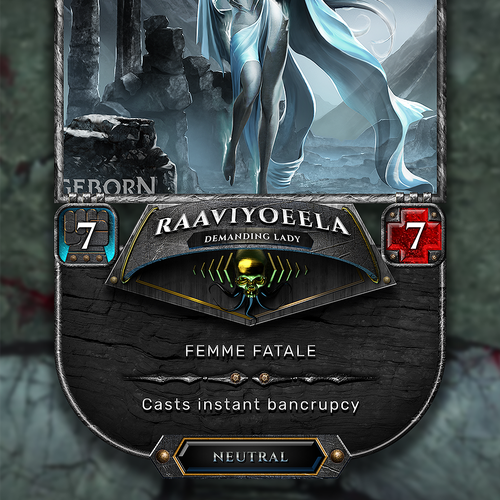 Card artwork with the title 'Playing card design.'