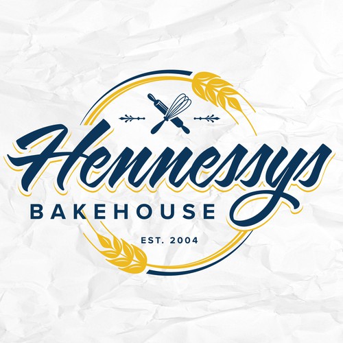 Bakery brand with the title 'Logo concept for Hennessys Bakehouse'
