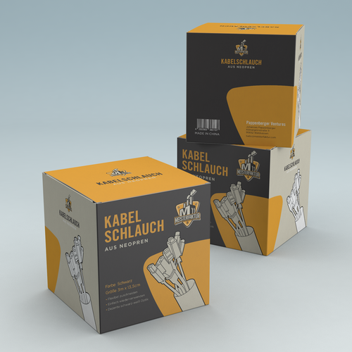 Technology packaging with the title 'Kabel Schlauch Packaging'