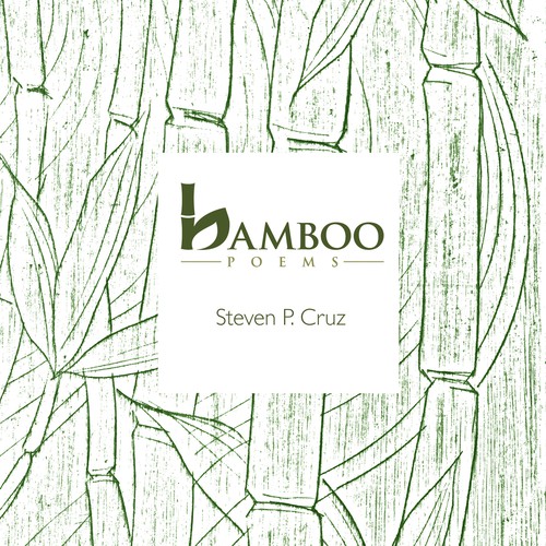 Etching design with the title 'Bamboo Poems Book Cover Design'