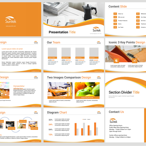 Curvy design with the title 'Suntec Curvy Style'