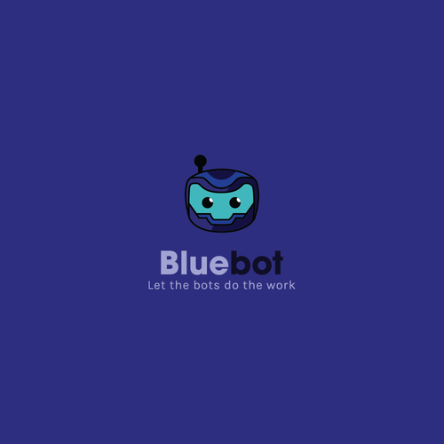 Bot logo with the title 'Bluebot - Logo Concept'