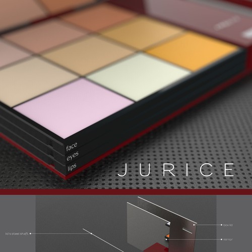 Industrial packaging with the title 'Compact Makeup Set'