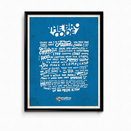 Quote design with the title 'Design the MANIFESTO for one of the world's top blogs for Entrepreneurs'