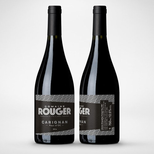 Typographic design with the title 'Bold & typographic wine label'