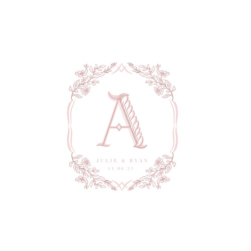 Wedding logo with the title 'Wedding monogram logo'