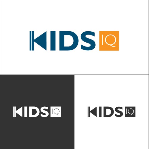 Clear brand with the title 'Simple Logo concept for K.I.D.S IQ'