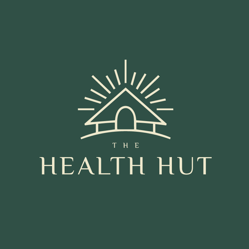 Hut design with the title 'Extraordinary Health Clinic Logo Design'
